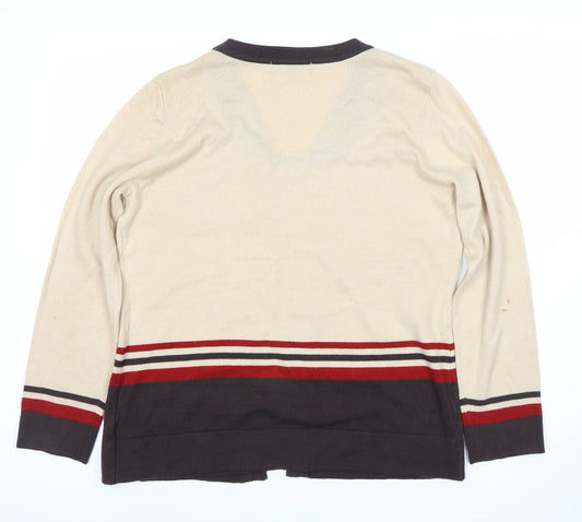 Autonomy Women's Beige Cardigan Size 12 Open Knit