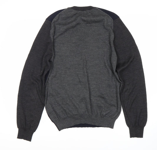 Marks and Spencer Men's Grey Wool Silk Pullover Jumper M