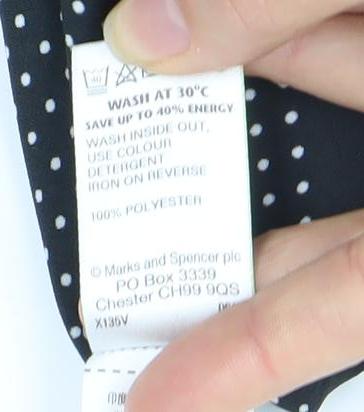 Womens UK Size 14 Marks and Spencer Black Blouse