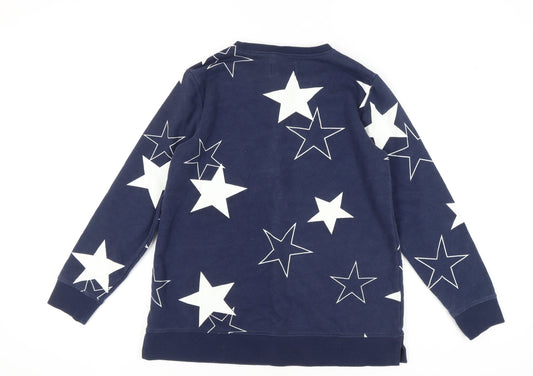 Womens UK Size M Lands' End Blue Pullover Sweatshirt