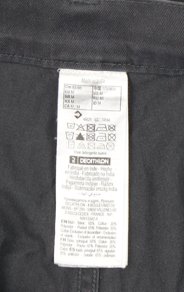 Decathlon Men's Black Cargo Trousers - M