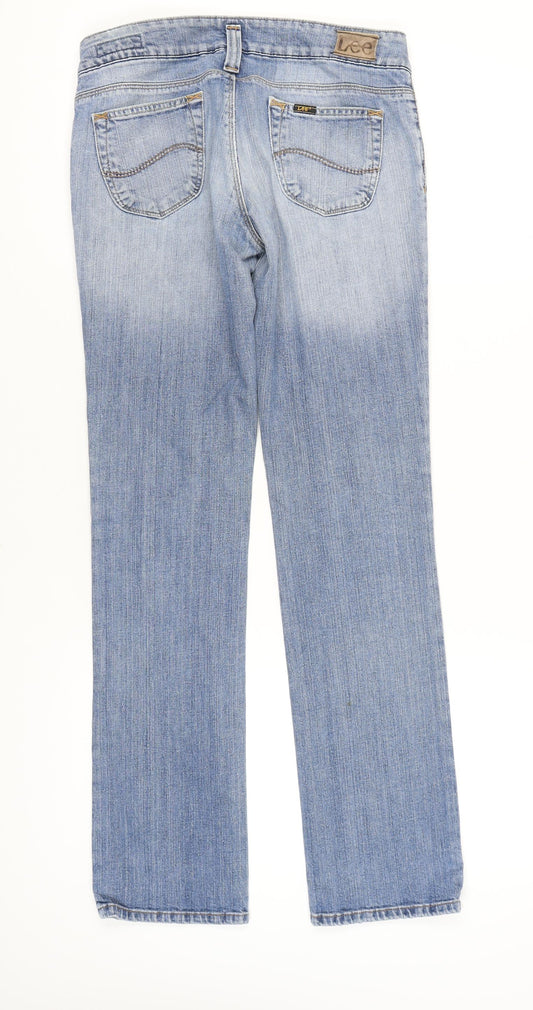 Lee Women's Blue Straight Jeans, Size 10, Light Wash