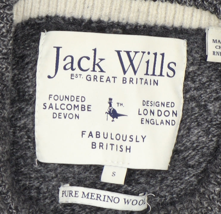 Jack Wills Men's Grey Wool Pullover Jumper S