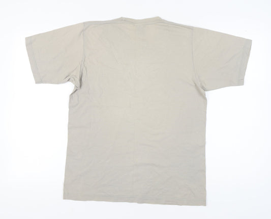 Nike Men's Beige Sports T-Shirt M Graphic
