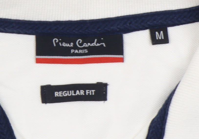 Pierre Cardin Men's White Long Sleeve Polo M