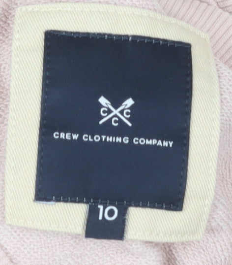 Close-up detail of Crew Clothing Pink Pullover Sweatshirt, size 10