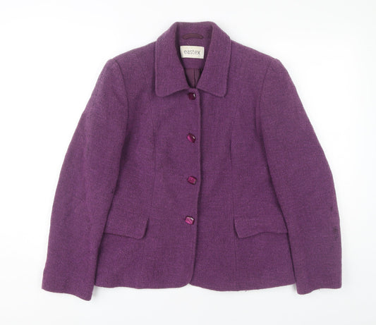 Womens UK Size 10 Eastex Purple Basic Jacket