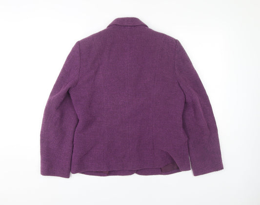 Womens UK Size 10 Eastex Purple Basic Jacket