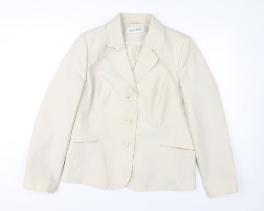 Womens UK Size 16 BHS Beige Basic Jacket