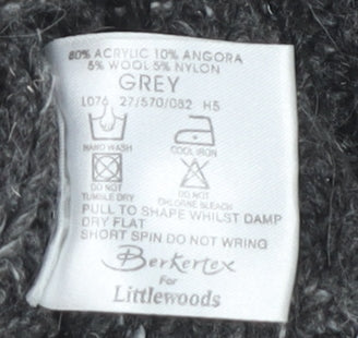 Womens UK Size 10 Berkertex Grey Cardigan Jumper