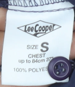 Brand and care label for Lee Cooper Men's Blue Casual Shirt -, size S