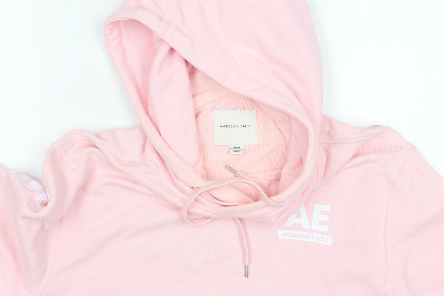 Mens UK Size M American Eagle Pink Pullover Hoodie