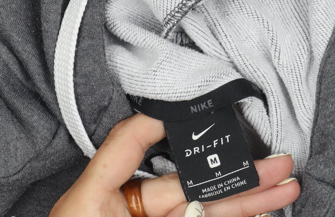 Mens UK Size M Nike Grey Pullover Hoodie