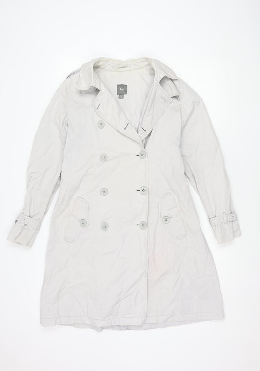 Womens UK Size 10 Gap Grey Trench Coat