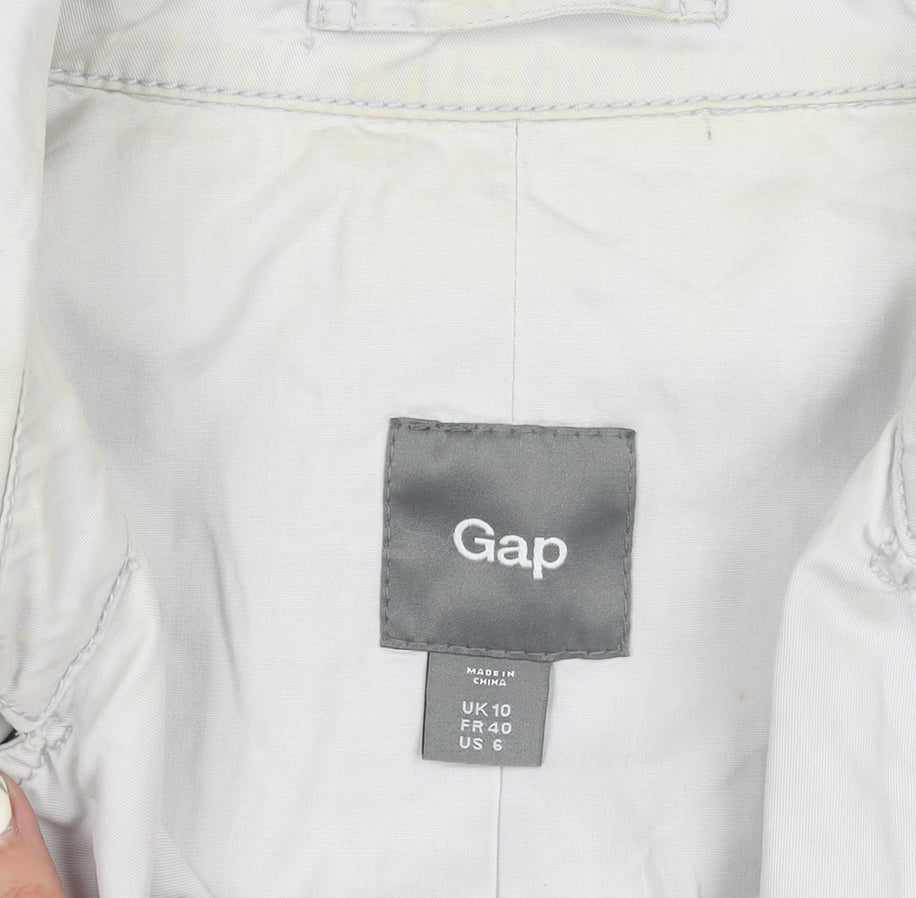 Womens UK Size 10 Gap Grey Trench Coat