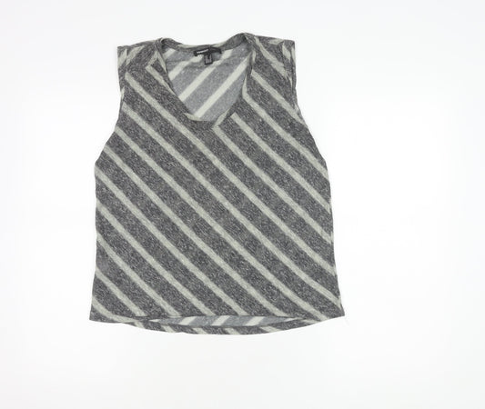 Womens UK Size 10 Mango Grey Basic Tank