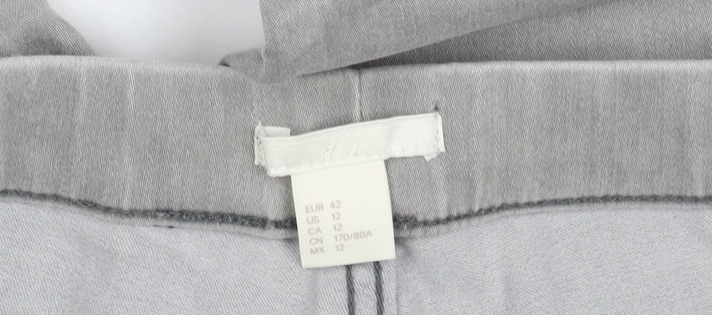 Womens UK Size 14 H&M Regular Fit Skinny Grey Jeans