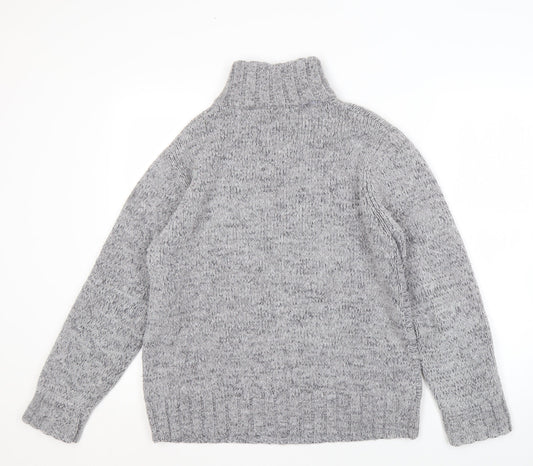 Marks and Spencer Men’s Grey High Neck Jumper, S