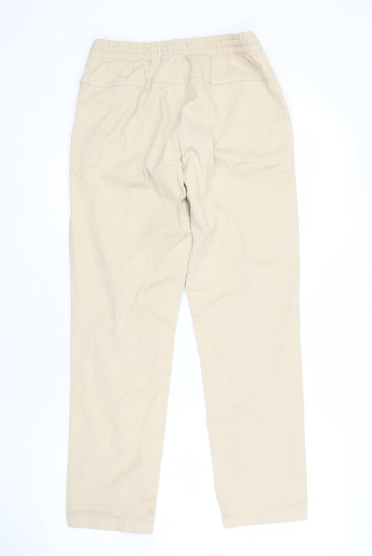 Topman Beige Men's Mid-Rise Trousers Size M