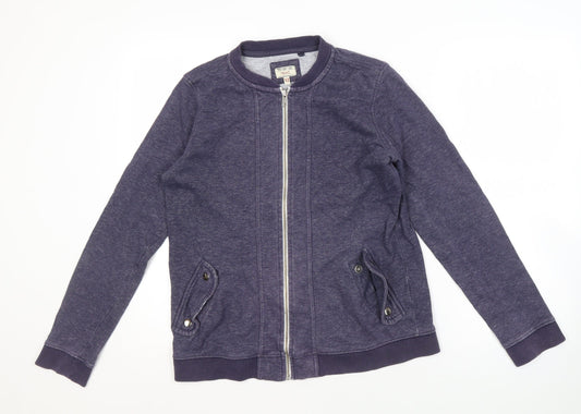 Additional front view of Next Women's Blue Basic Jacket, size 12, Full Zip