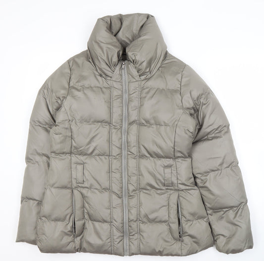 Womens UK Size M Brave Soul Grey Puffer Jacket