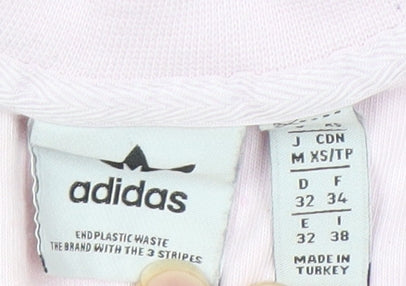 Adidas Women's Pink T-Shirt, Size 4, Logo Design