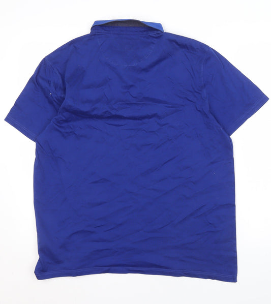 Ted Baker Men's Blue Cotton Polo Shirt, Size S