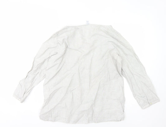 Lands' End Women's Ivory Tunic Blouse, Size 12 Petite