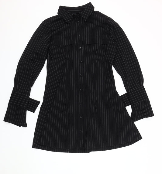 Womens UK Size 14 ASOS DESIGN Black Button-Up