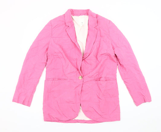 Womens UK Size 8 H&M Regular Pink Blazer