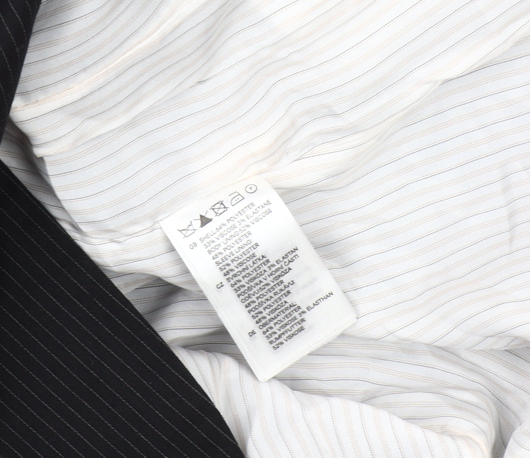 H&M Women's Black Pinstripe Blazer, Size 4