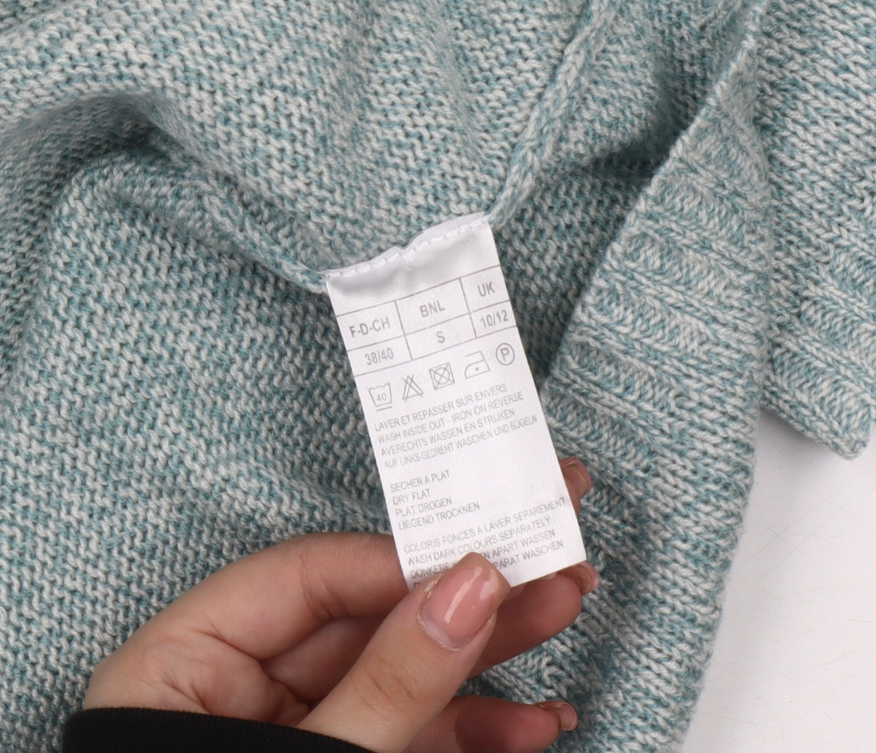 Damart Women's Green Cardigan, Size 10/12, Lightweight Knit