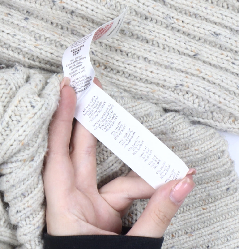 Rocha John Rocha Men's Beige Wool Pullover Jumper M