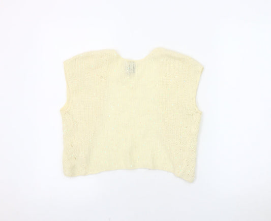 Womens UK Size M Gap Ivory Shrug Jumper