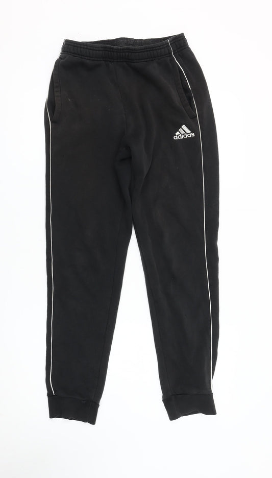 Additional front view of Adidas Men’s Black Joggers S Gym Training Trousers