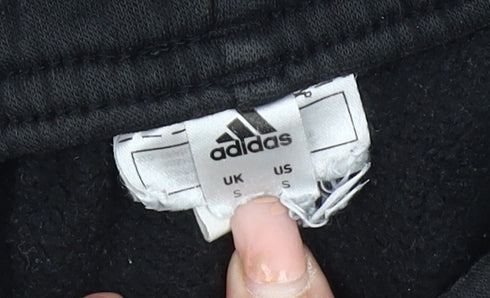 Close-up detail of Adidas Men’s Black Joggers S Gym Training Trousers
