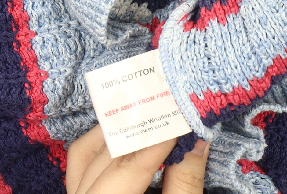 Womens UK Size M Isle Essentials Multicoloured Pullover Jumper