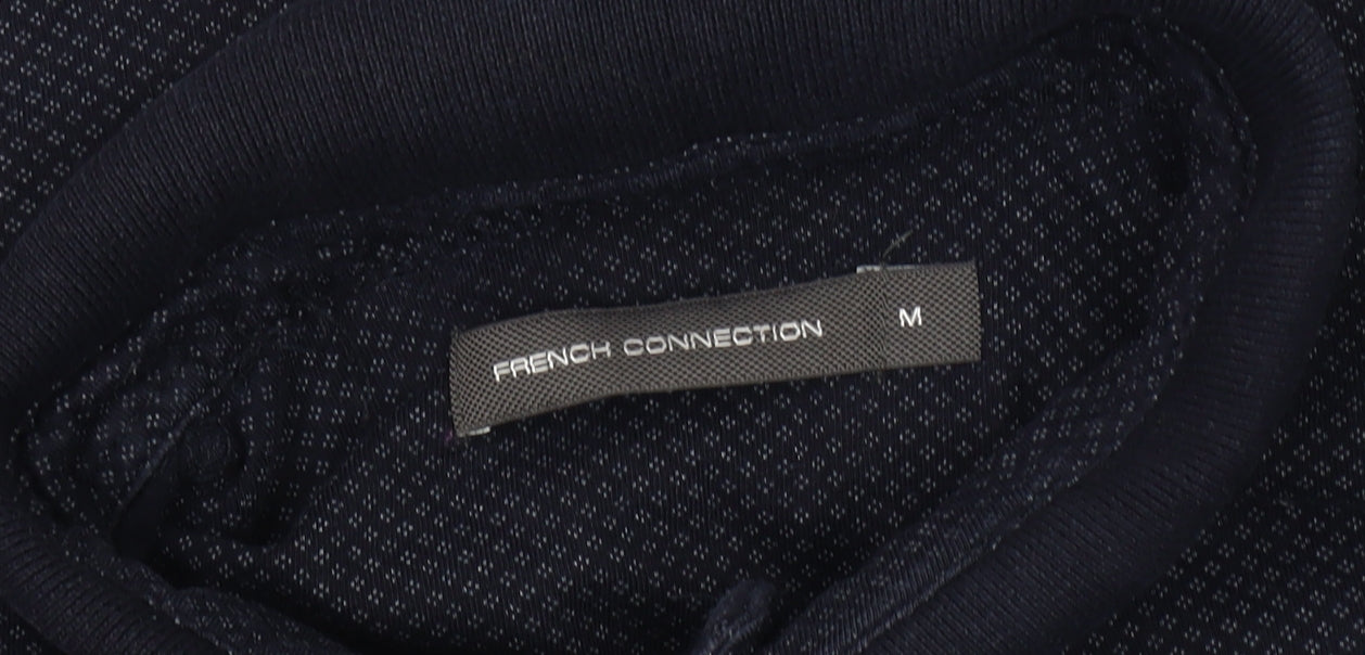 French Connection Men's Black Polo, M, Short Sleeve, Cotton