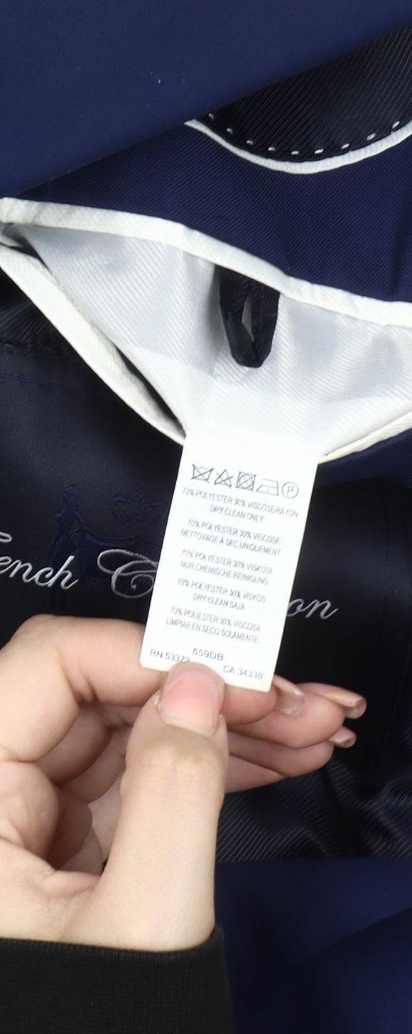 Mens UK Size 42 French Connection Regular Blue Suit Jacket