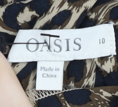 Womens UK Size 10 Oasis Multicoloured Blouse
