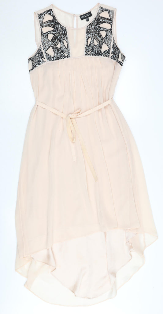 Spotlight by Warehouse Women’s Beige A-Line Dress, Size 12