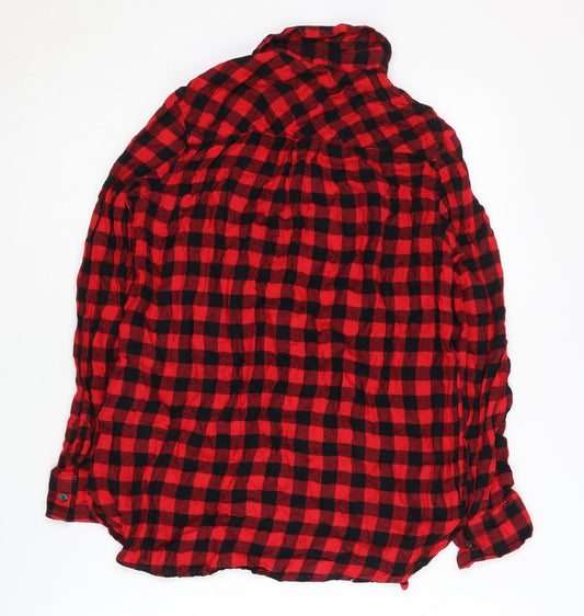 Womens UK Size S Old Navy Red Button-Up