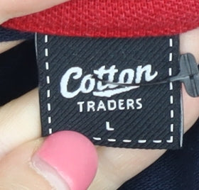 Cotton Traders Men's Blue Polo Shirt, L, Casual Wear