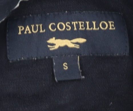 Paul Costelloe Men's Black Geometric Polo S