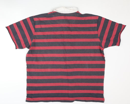 Polo by Ralph Lauren Men's Red Striped Polo Shirt XL