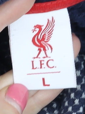 LFC Men's Blue Polo Shirt L in Geometric Pattern