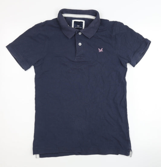 Unisex Adults UK Size S Crew Clothing Company Blue Polo