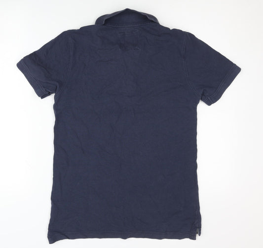 Unisex Adults UK Size S Crew Clothing Company Blue Polo