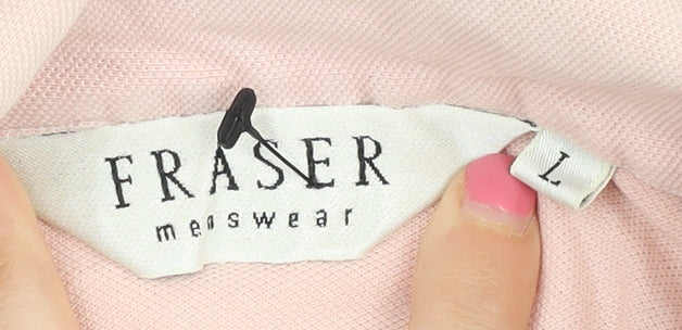 Fraser Men's Pink Polo Shirt L - Casual Short Sleeve