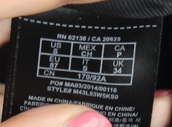 Guess Women's Black Motorcycle Jacket UK 8 Casual